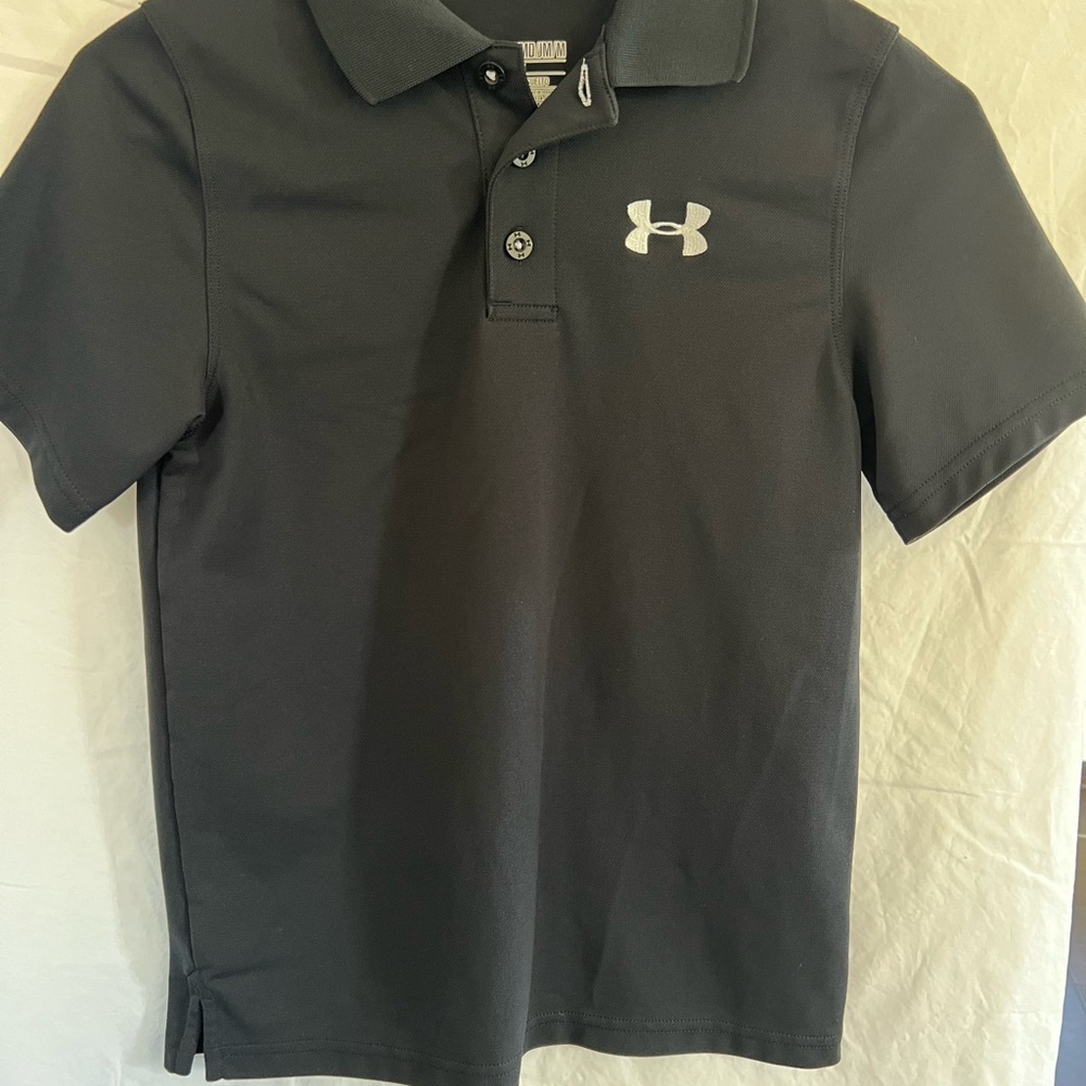 Under Armour Kids Black Polo Shirt
